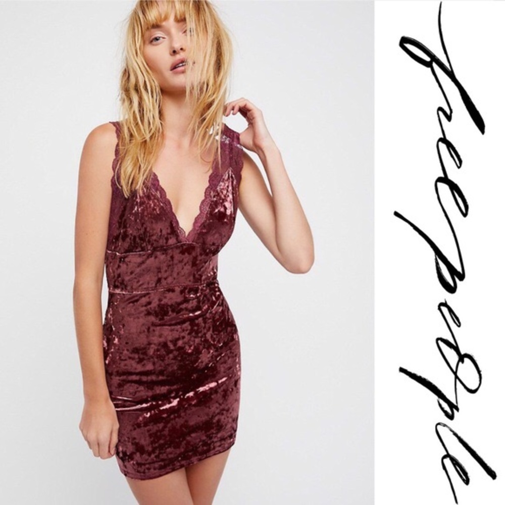 Nwt Free People Viper Velvet Mini Dress View 3